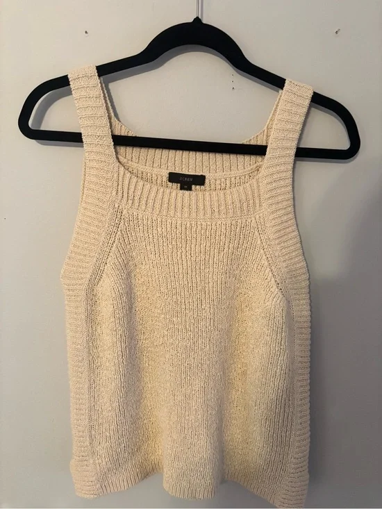 J. Crew Cream Knit Tank Top
