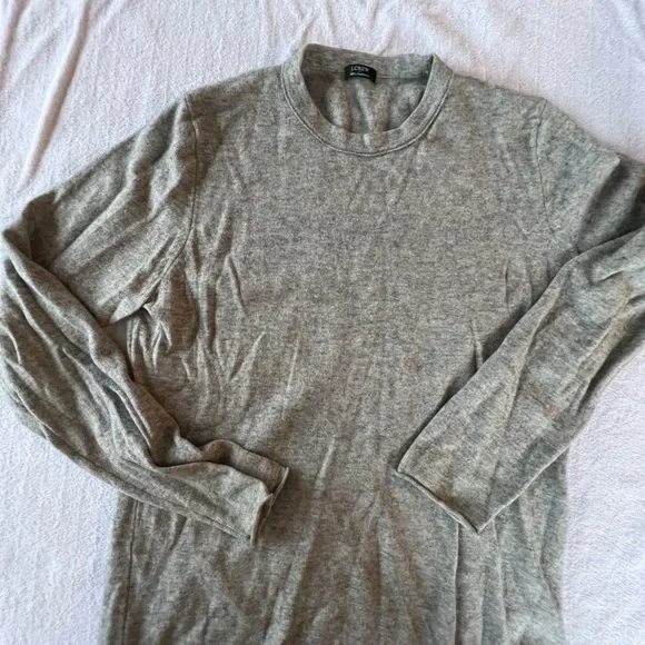 J. Crew Heather Gray Women's Cashmere Crewneck Sweater​​