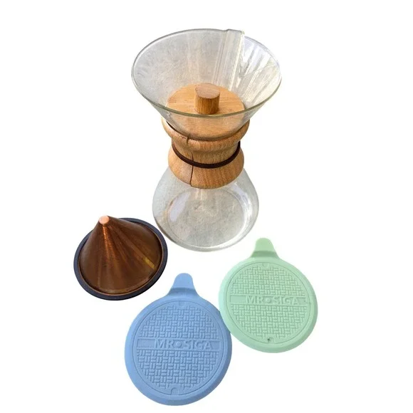 Chemex 8 Cup‎ Pour Over Coffee Maker Wood Barista Warrior Filter MR.SIGA E3