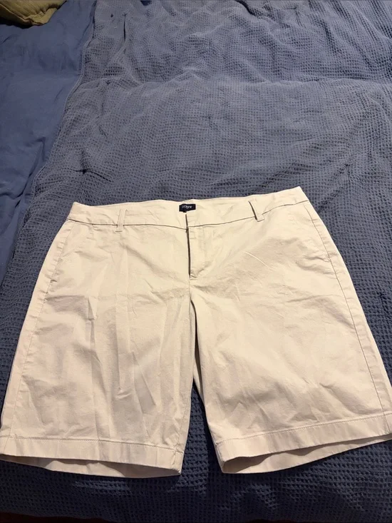 J. Crew Cream Chino Bermuda Shorts