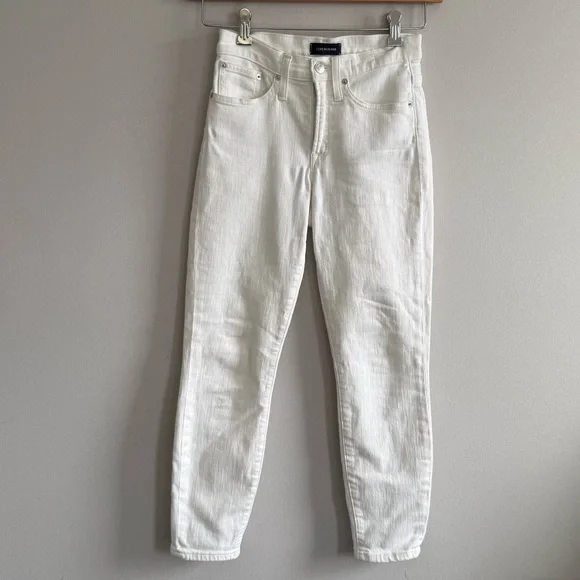 J. Crew White Skinny High-Rise 9”Toithpick Jeans Women size 25 P