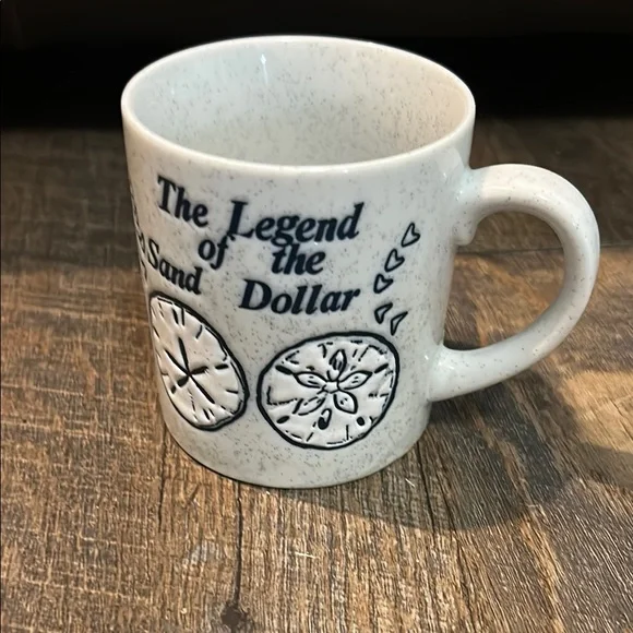 The Legend of Sand‎ Dollar Coffee Tea Mug Cup Vintage Nice Condition! Made Japan