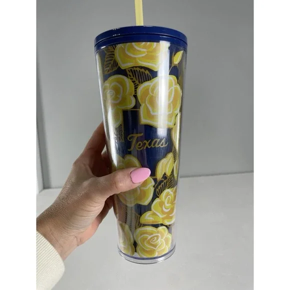 Starbucks Yellow Rose of TEXAS Tumbler Venti Cup 24oz  Series Collector Cup‎