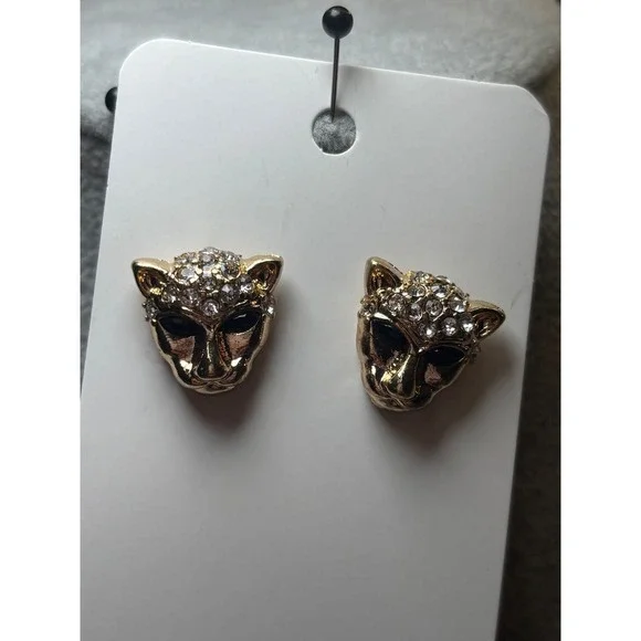 #50. Panther Head Earrings