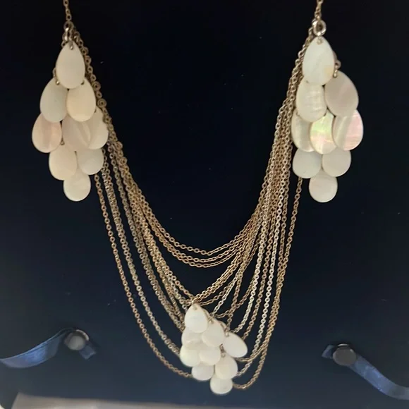 Gold and Silver Tone Shell Necklace