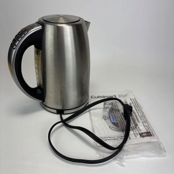 Cuisinart Electric Kettle CPK-17 Silver Stainless Steel 1.7L Programmable Tea