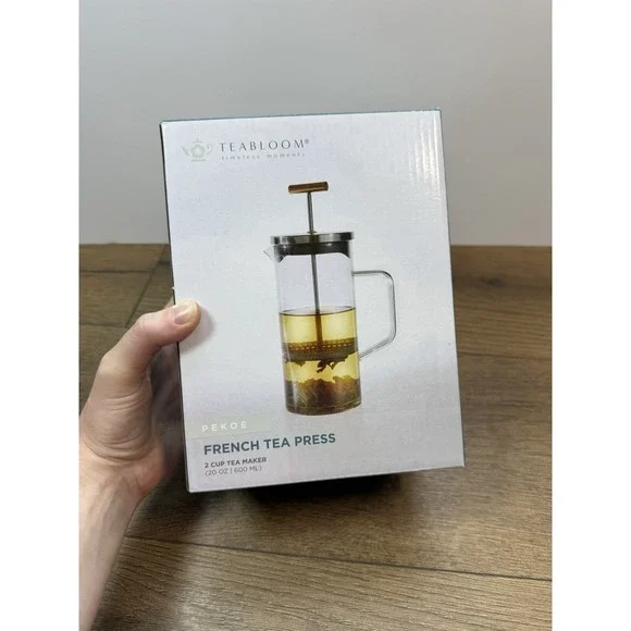 TEABLOOM PEKOE Press with Copper Pull‎ Handle and Stainless Steel Filter