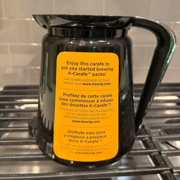 Keurig K-Carafe Coffee Pot Replacement Black Chrome Unisex OS‎ Like New Thermal