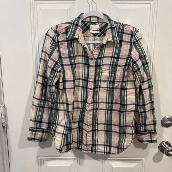 Jcrew Women's double Flannel Shirt