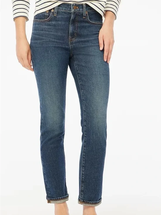 J. Crew Factory Slim Boyfriend Classic Slim Straight Jeans Stretch