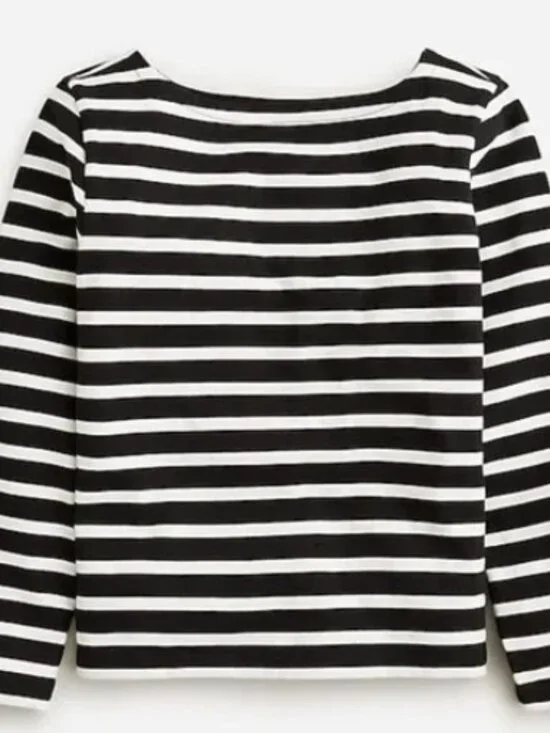 J Crew Classic mariner cloth boatneck T-shirt in stripe