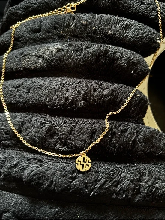 Gold Monogram Initial Necklace - Elegant Women’s Jewelry