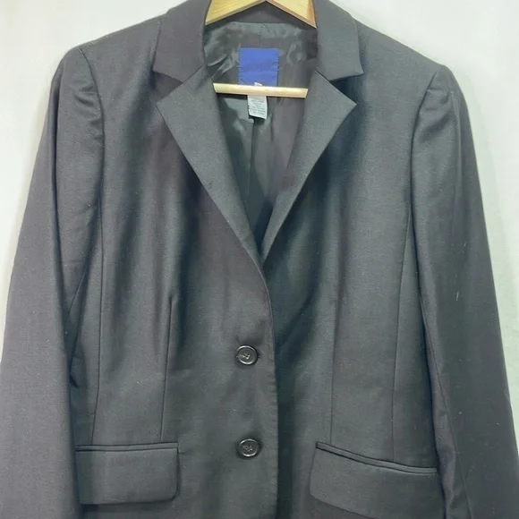 🔬 j.Crew 120’s super black two button  wool blazer jacket