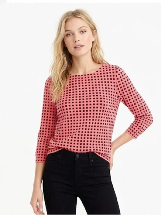 J Crew factory size small 3/4 sleeve top; new
