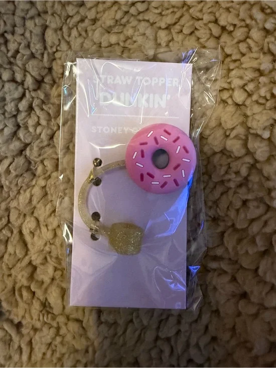 Stoney Clover Pink Donut Straw Topper