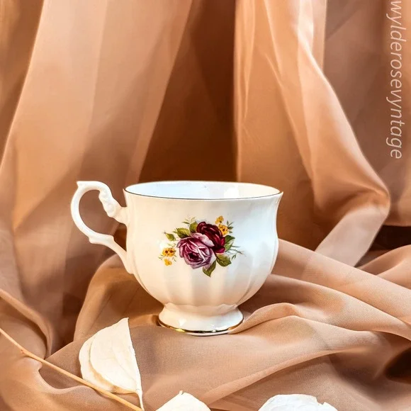 Floral Royal Dover Bone‎ China Teacup