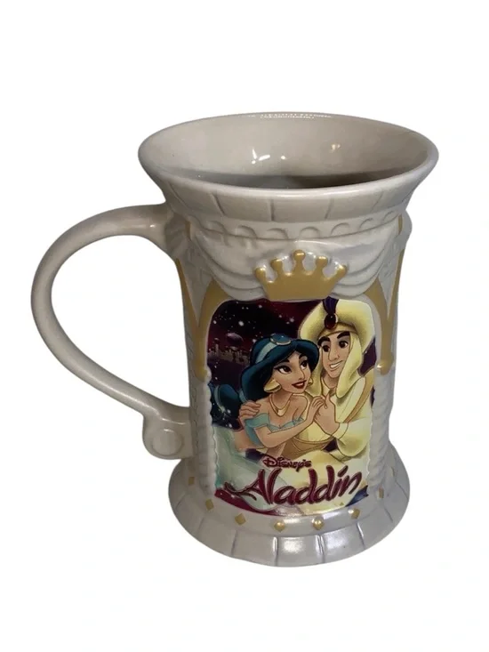 Disney Store Exclusive Aladdin Jasmine Sculpted Coffee Mug Cup 5” Ceramic 10oz