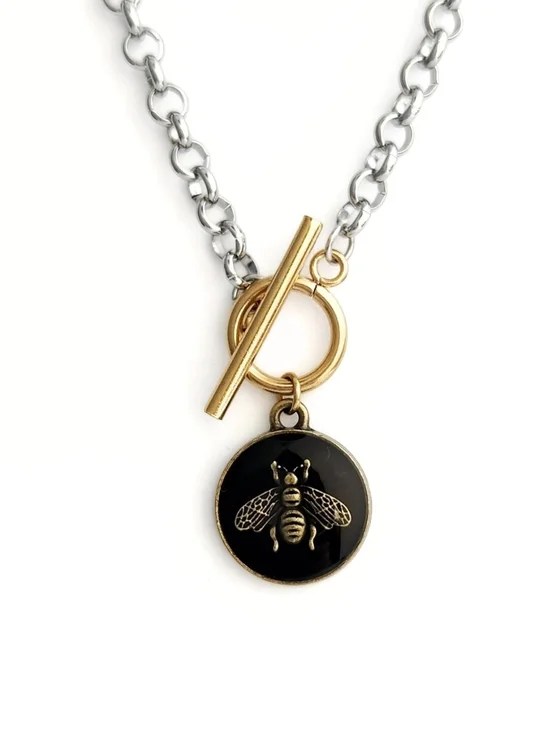 Gucci - Repurposed Bee Charm Necklace