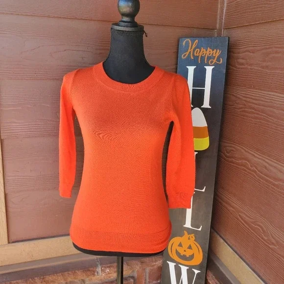 J.CREW Three-quarter Sleeve Everyday Merino Wool Crewneck Sweater Sz XS