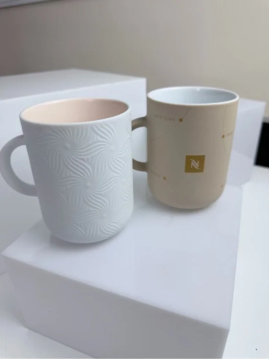 Nespresso Branded Mugs Cups Set of 2 from 2024 and 2025 limited collections