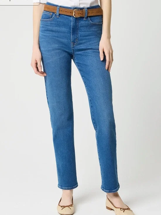 NWT J. Crew Straight-Leg High-Rise stovepipe Jeans Blue size 27