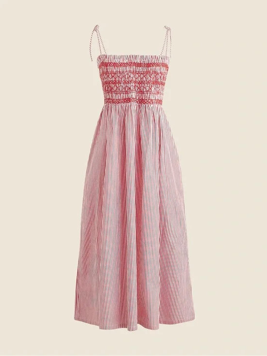 J. Crew Paloma dress in striped cotton poplin