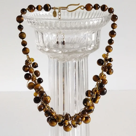 Carlisle Tiger Eye Necklace Vintage