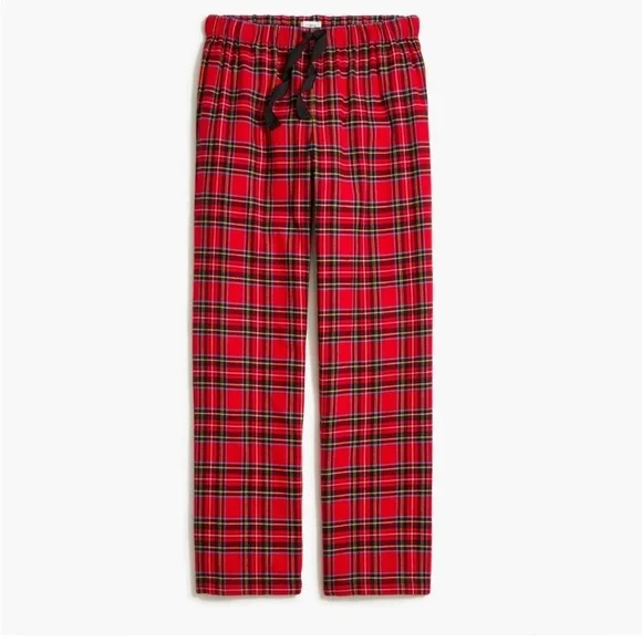 J. Crew red holiday plaid pajama bottom XXS