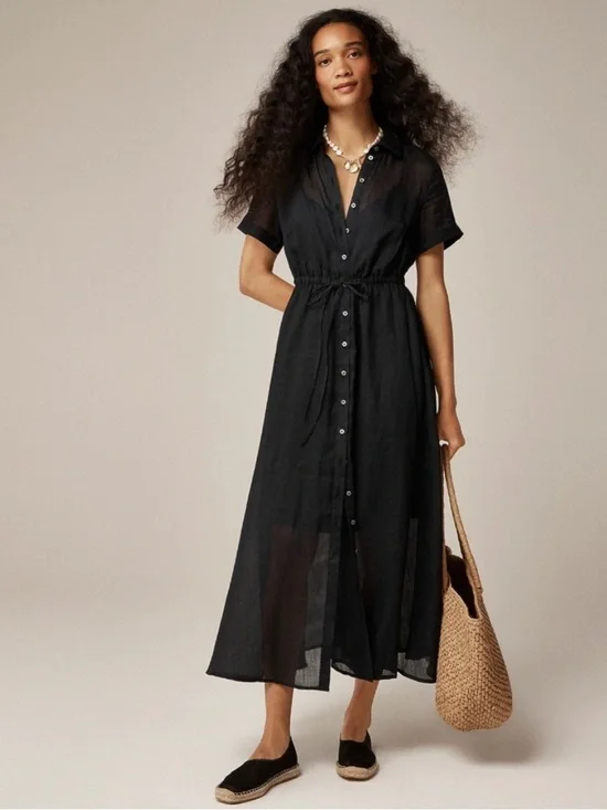 J Crew Dress 2 Cerise Black