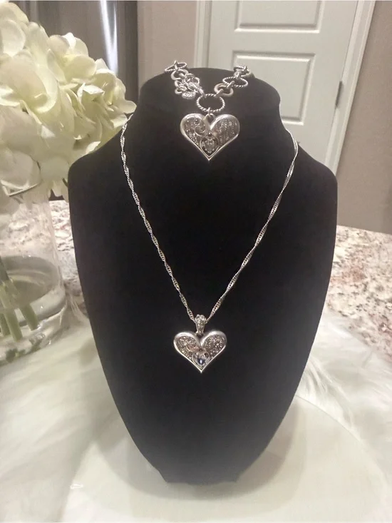 💕Brighton Alcazar Glam Heart Necklace and Bracelet Set