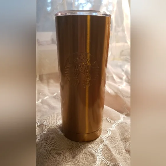 Starbucks Metallic Bronze  2022 Tumbler 20 Oz Traveler Stainless Steel.