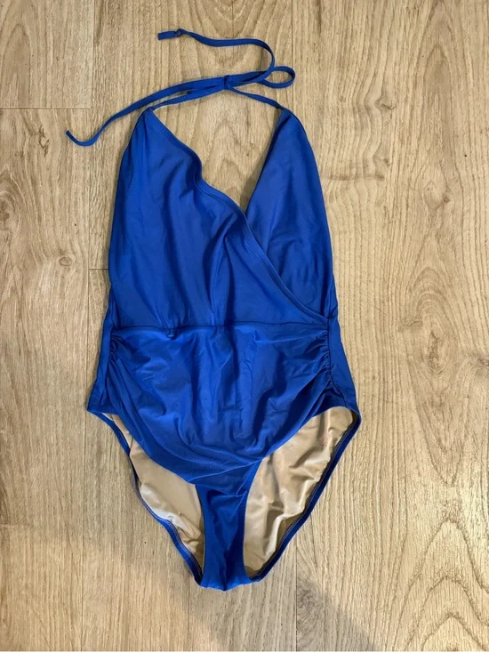 J crew Royal Blue One-Piece Swimsuit - Classic Halter Style