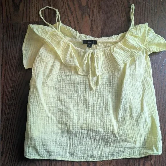 J Crew Women's 100 Cotton Yellow Tank Cami Top S
