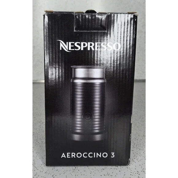 Nespresso Aeroccino 3 Electric Milk Frother Black 120V 60Hz 450W New Open Box