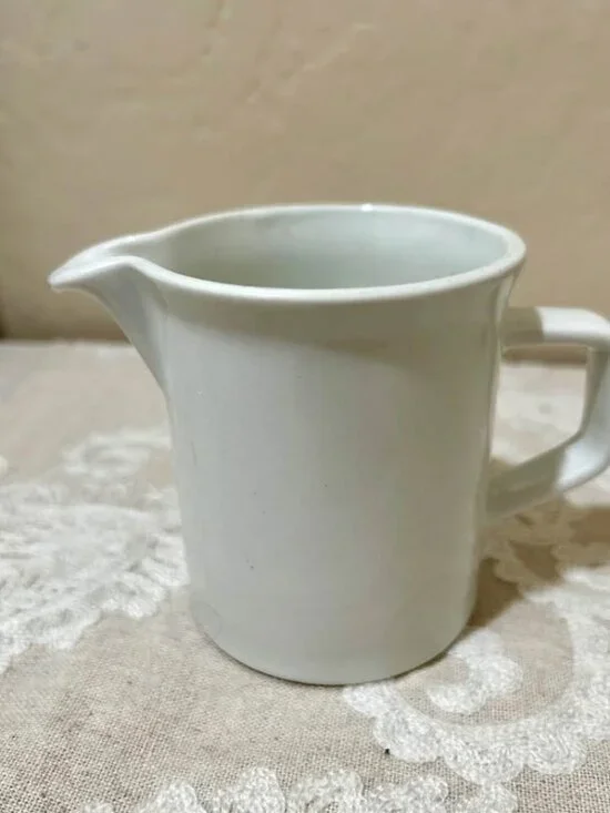 Vintage Johnson Bros England White Ironstone Creamer Pitcher