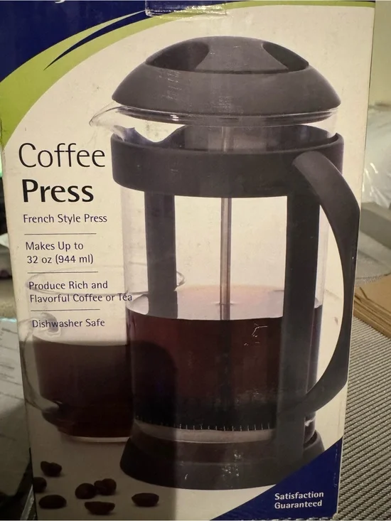 Black French Press Coffee Maker - 32 oz