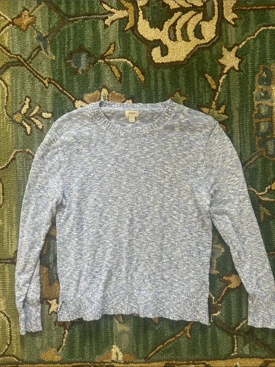 J. Crew Light Blue Marled Crewneck Sweater