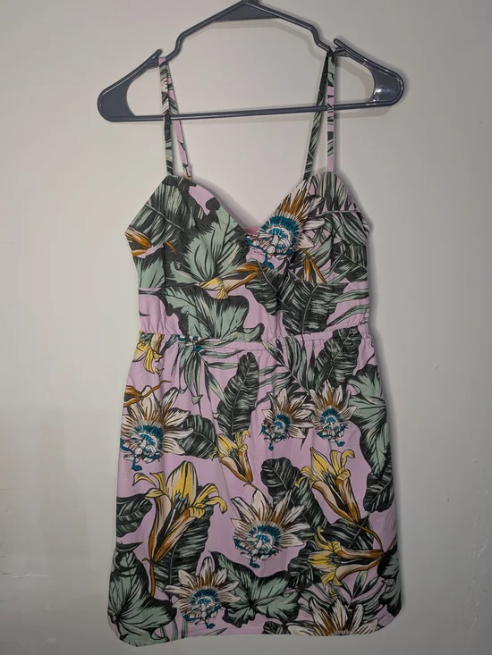 J. Crew Lavender Tropical Floral Mini Dress