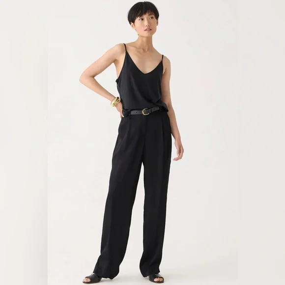J.Crew straight-leg essential pant in luster crepe BT428