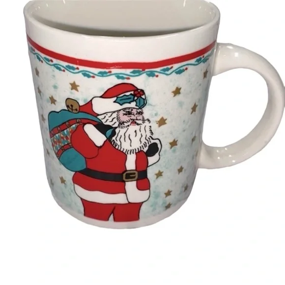 Vintage santa Christmas coffee mug