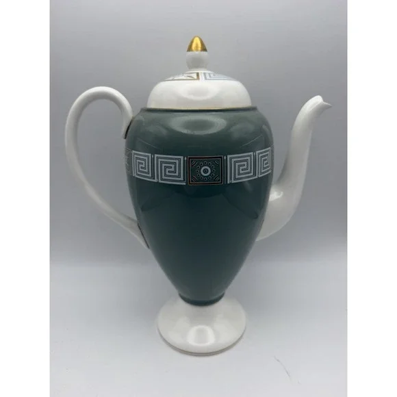 Wedgwood Asia R4310 Bone China Lidded Teapot Sage Green England