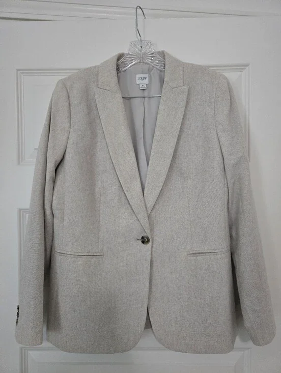 J. Crew Women's Light Taupe Single-Button Blazer