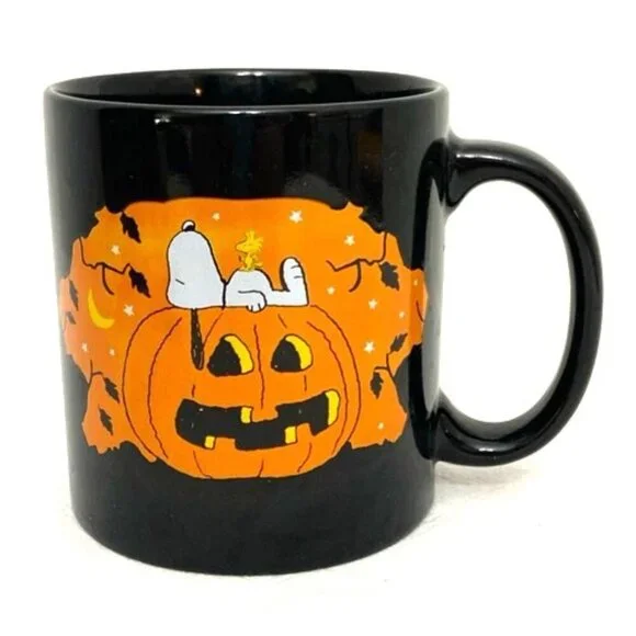 Peanuts Snoopy Ceramic‎ Coffee Mug Cup Pumpkin Halloween 2018 Fall Autumn 16 oz