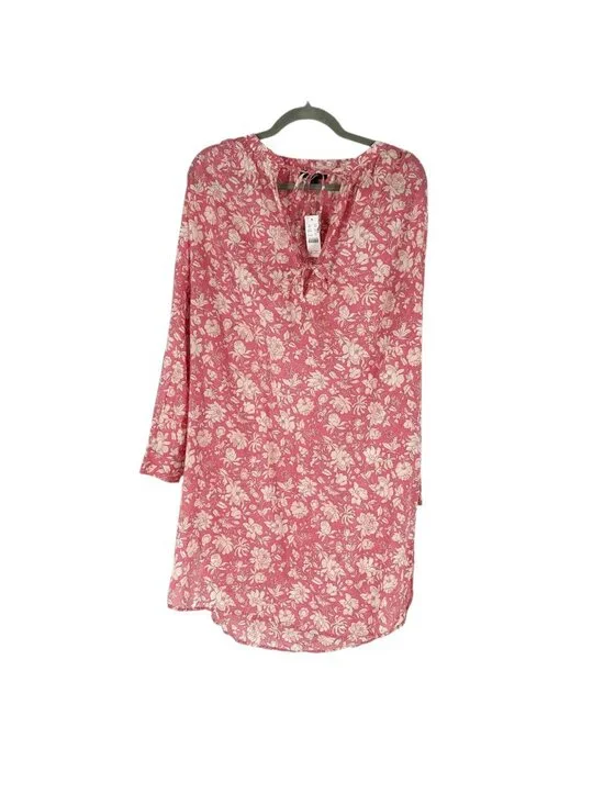 NWT J. Crew Tie-Waist Tunic Beach Dress in Tossed Floral Size Small