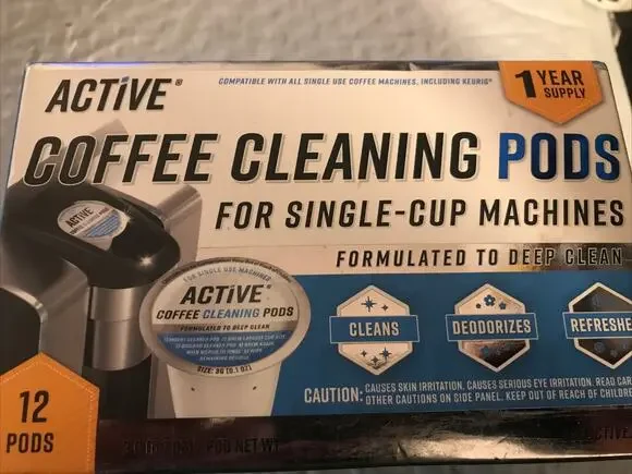 ACTIVE K-Cup Compatible Keurig Cleaning Pods - 1 Count (Pack of 12), White