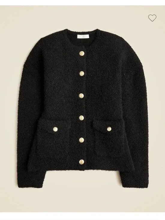 NWT J. Crew Cinched-Waist Sweater Jacket, Size Large