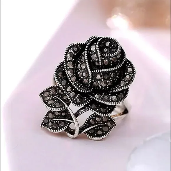 Luxury Crystal Zircon Wedding Ring Sz 6