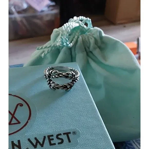 American West Jewelry Sterling Silver Lasso Love Knot Ring Sz 6