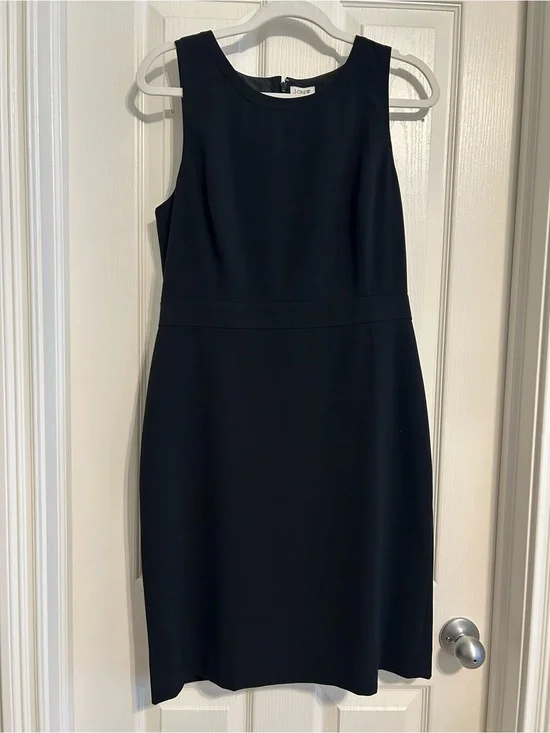 J. Crew Sleeveless Black Sheath Dress