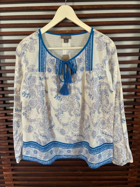 🎉NEW LISTING!🎉J. Crew Point Sur Floral Peasant Blouse
